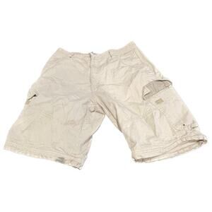 vintage cream baggy wide leg grunge y2k skater rave cargo shorts